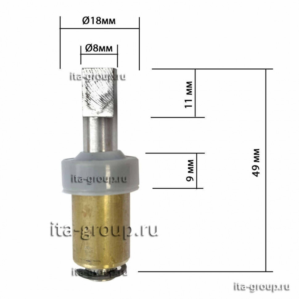 Набор 2 шт Шток привода ведра хлебопечки Philips с сальником, L49 мм, KMb1054