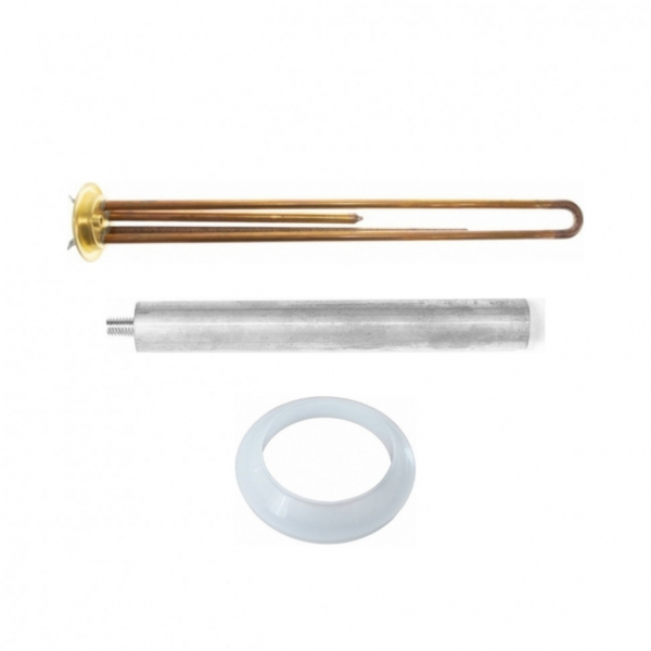 Комплект ТЭН 2 кВт (2000 Вт) RF для водонагревателя ATT, Polaris под анод М6 контакты под винт+ прокладка + анод, PREMIUM, 50065K