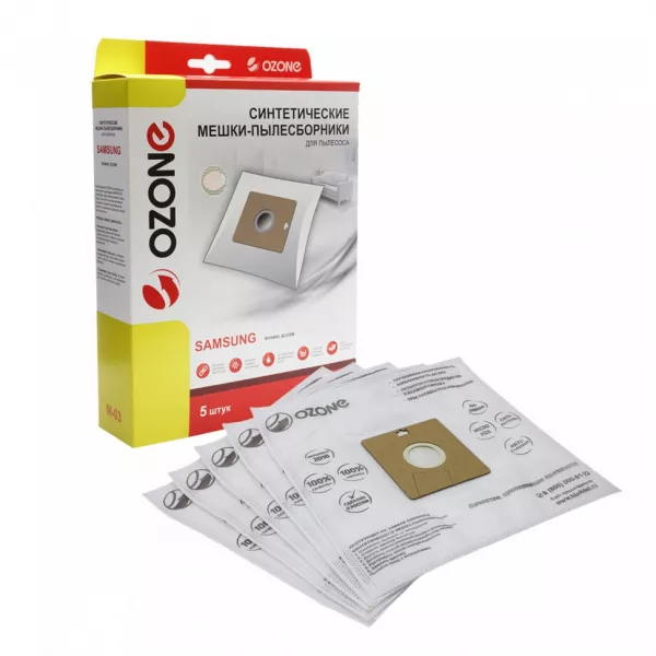Мешки Ozone для пылесосов Samsung, 5 шт. с микрофильтром, M-03NZ