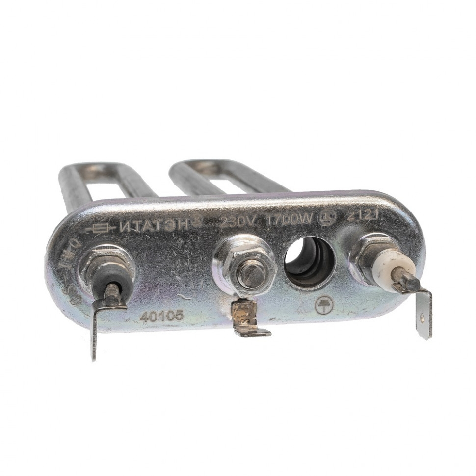 ТЭН 1700W для стиральной машины Ariston Indesit с отверстием под датчик L170мм, 46105