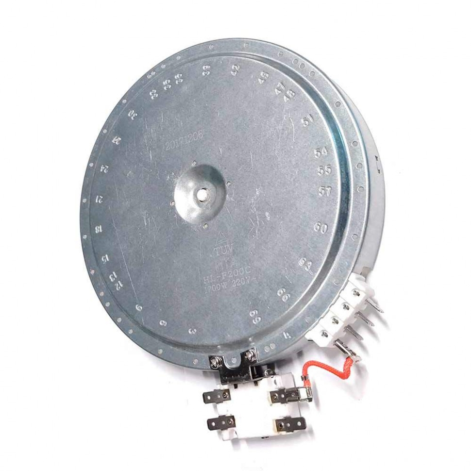 Конфорка для стеклокерамической плиты Electrolux, Zanussi, Hansa, Gorenje 1700Вт (700+500+500) 200мм, три зоны нагрева, 920017