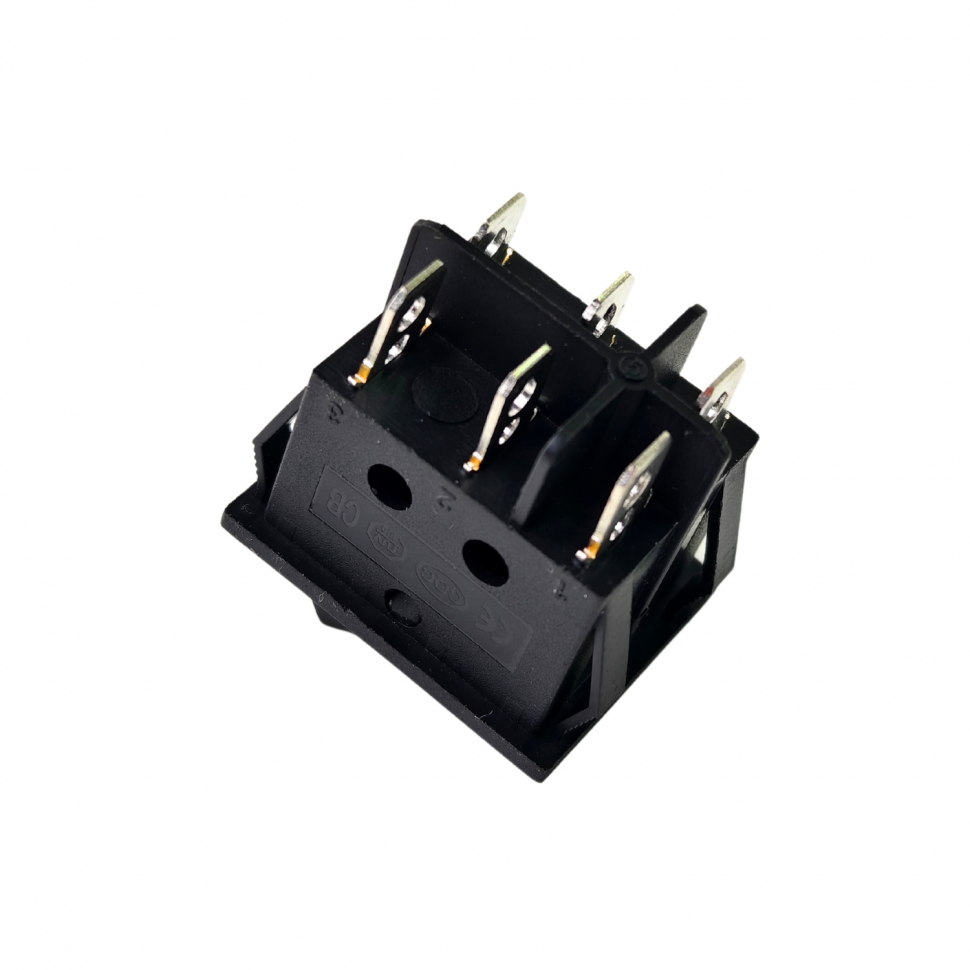 Выключатель одноклавишный 26*31мм, 15А, 250V, 3 положения, Thermex, 66137