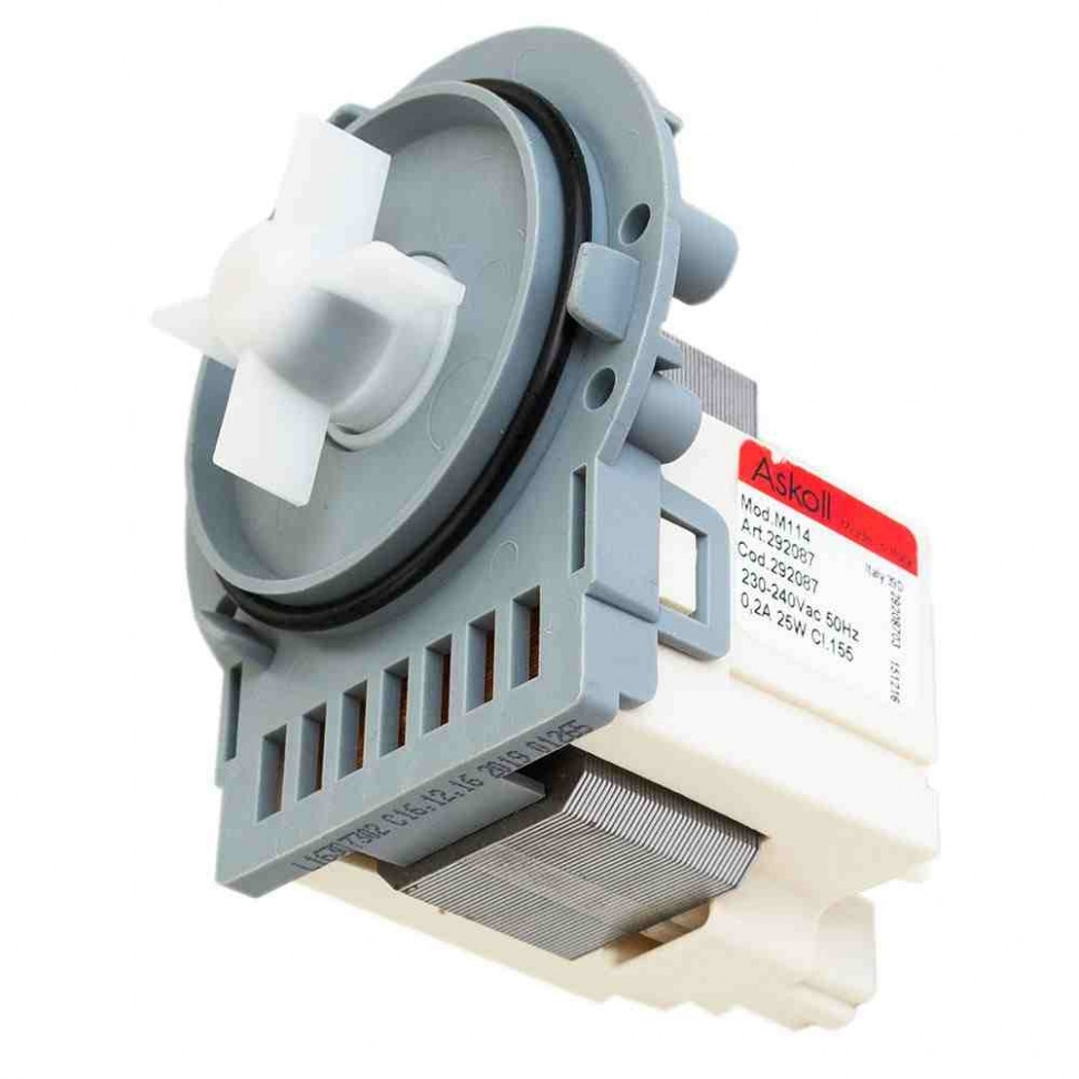 Сливной насос (помпа) для стиральной машины AEG, Indesit, Gorenje, Zanussi, Askoll M114, 25W, 3 винта, Р001 Сливной насос (помпа) для стиральной машины AEG, Indesit, Gorenje, Zanussi, Askoll M114, 25W, 3 винта, Р001