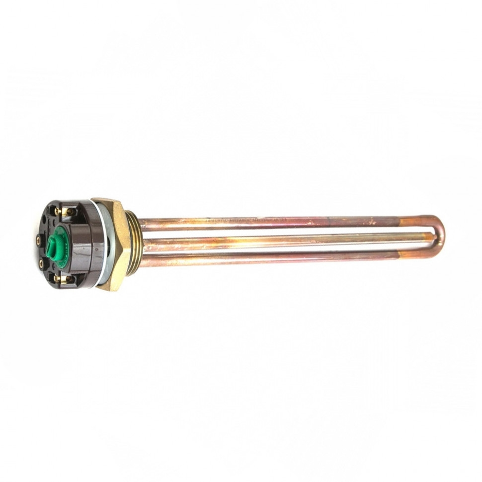 Комплект ТЭН 2,5 кВт (2500 Вт) RDT резьбовой 42 мм для нагрева воды Аристон + терморегулятор + прокладка, R50303